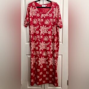 COPY - NATIONAL WOMENS LOUNGER, PINK & WHITE FLORAL, size 2x